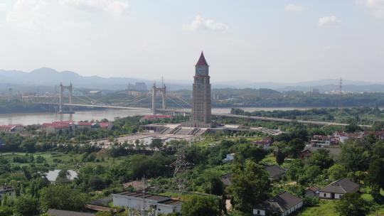 江西 赣州 和谐 钟楼 地标 建筑 航拍