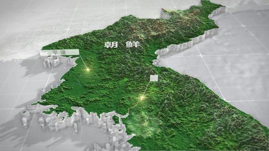 朝鲜韩国地图3d三维