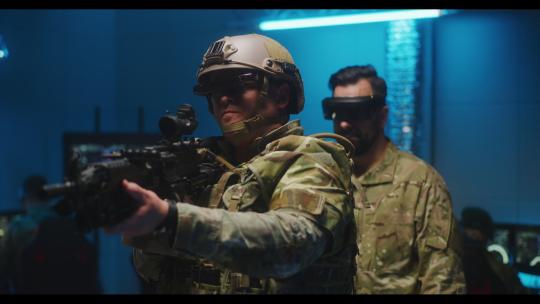 士兵体验VR虚拟实验视频素材模板下载