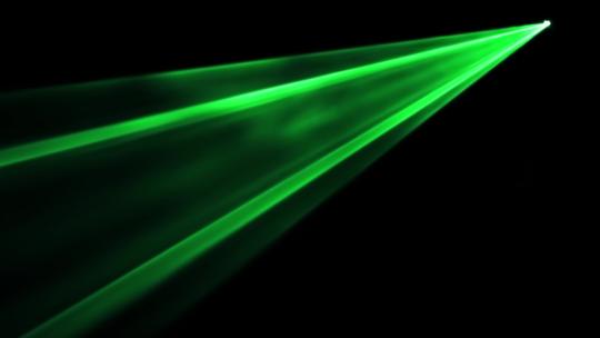 绿色激光射线