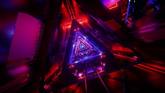 科幻霓虹灯闪烁隧道 Vj无缝循环