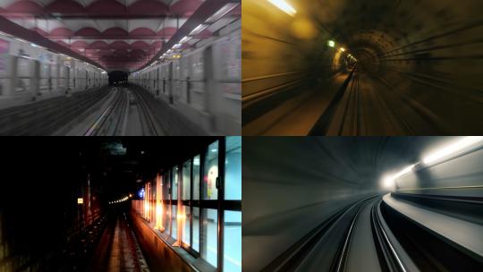【合集】地铁行驶第一视角穿行隧道
