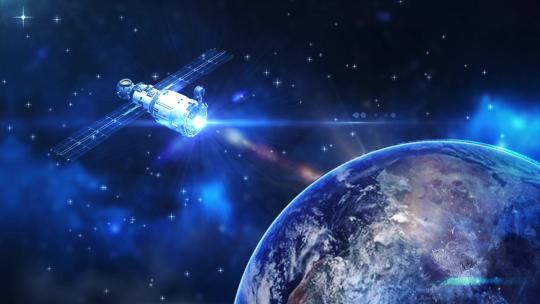 宇宙地球航天卫星轨道背景视频