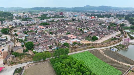 航拍福建漳州漳浦诒安堡古堡建筑风光