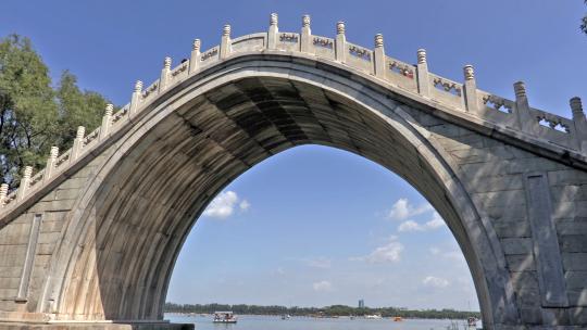北京颐和园西堤的玉带桥