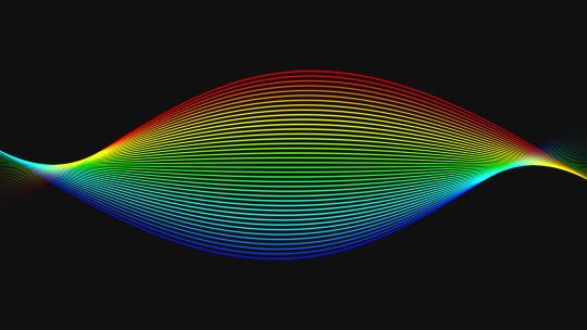 【透明通道】彩虹粒子线条背景