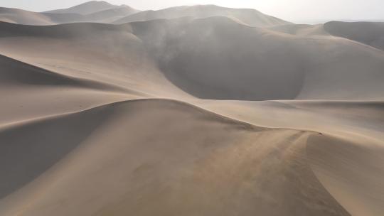 4k航拍塔克拉玛干沙漠风沙流动视频素材模板下载