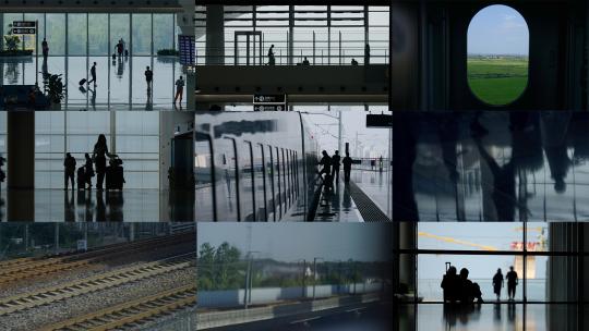 【超长合集】人生旅途车窗风景回家站台车站视频素材模板下载