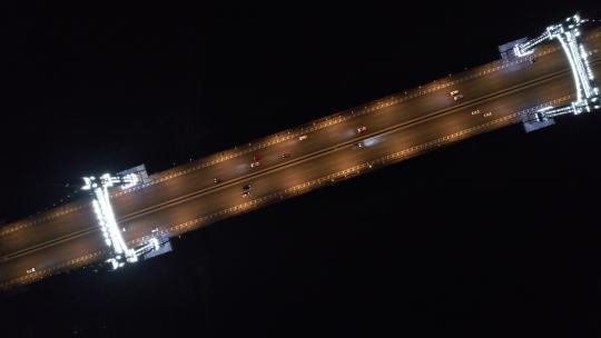 4K航拍哈尔滨阳明滩城市夜景地标建筑