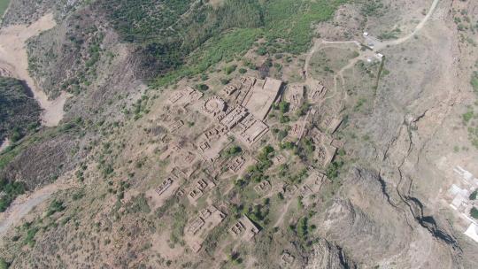 巴基斯坦塔克西拉古迹遗迹考古俯视航拍