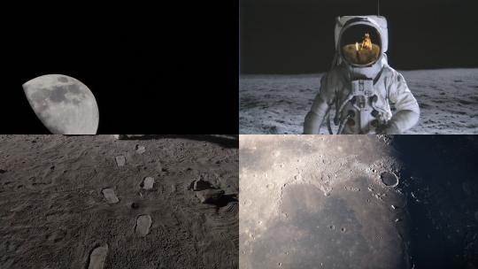 【合集】实拍月球表面 宇航员登月视频素材模板下载