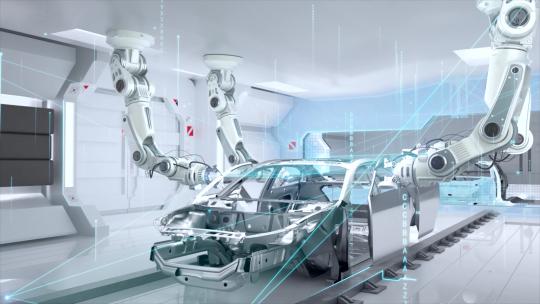 智能汽车生产车间 自动化科技生产流程