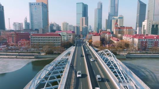 天津地标城市宣传片航拍现代都市高楼大厦