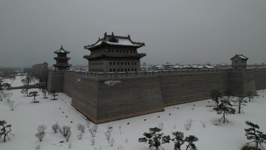 太原古县城雪景