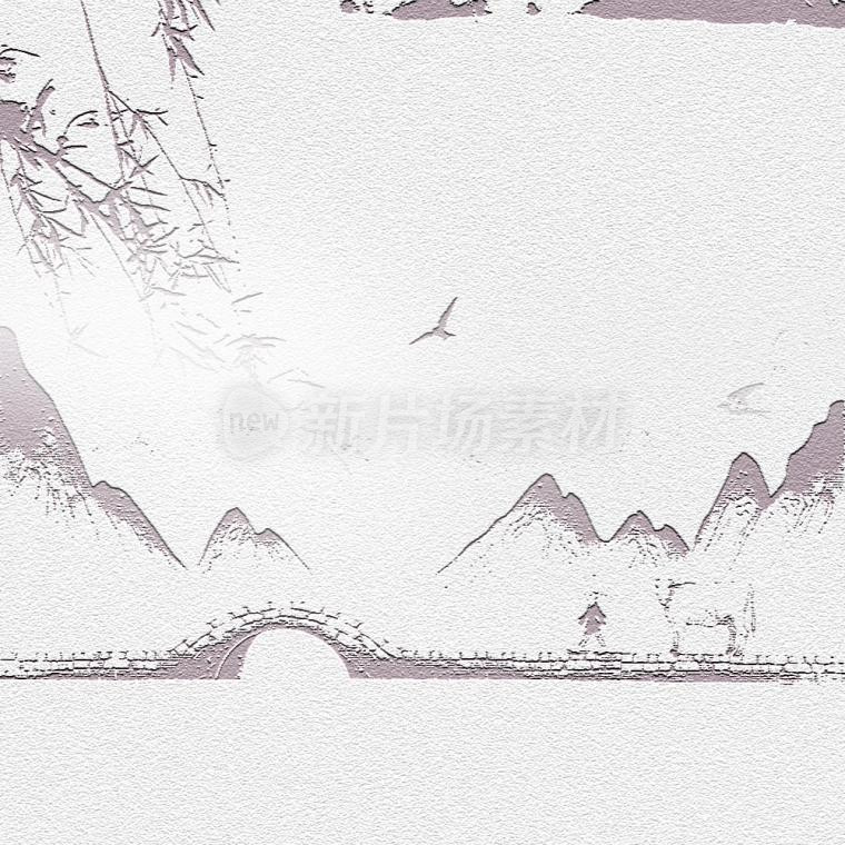 复古中国风山水画背景
