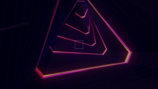 时尚概念抽象三角隧道时空穿梭4KAE工程