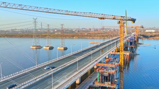 高铁桥梁建设轻轨轨道动车大国工程大国重器视频素材模板下载