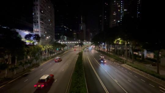 夜晚香港街道