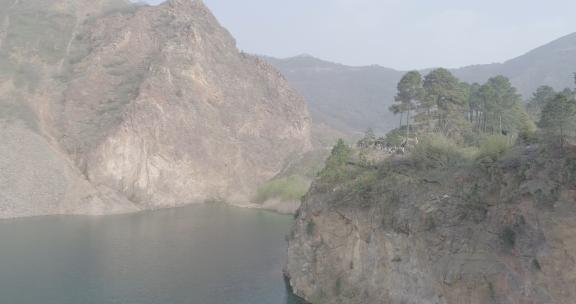 苏州翡春湖树山矿坑航拍