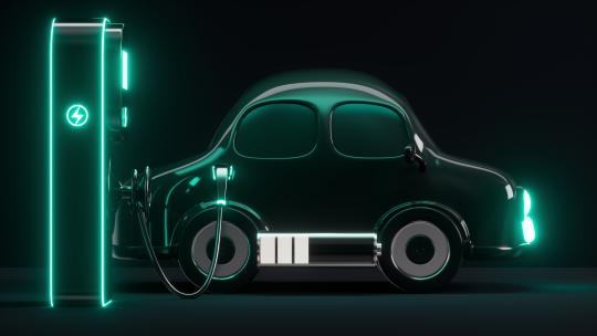 新能源电动汽车充电概念动画