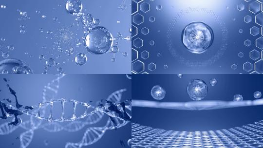 化妆品细胞分子皮肤渗透修复激活能量高清在线视频素材下载