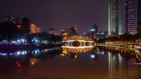 成都夜景延时航拍高清在线视频素材下载