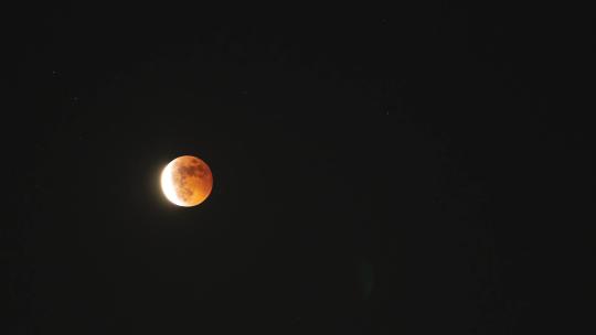 月全食，红月亮血月延时摄影