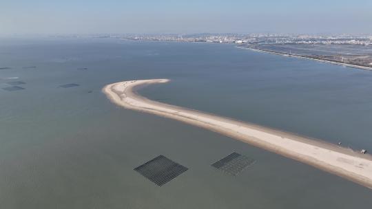 福建泉州晋江围头湾触角沙滩自然风光视频素材模板下载