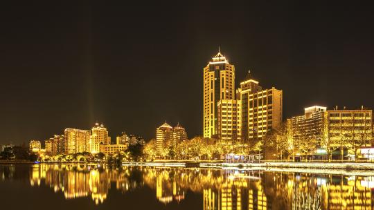 南通 濠河景区 跃龙路 环西文化广场 日转夜