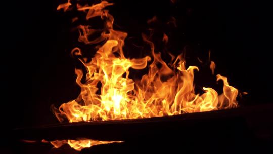 火焰灶火炉火土灶烧柴木炭灰烬 组镜