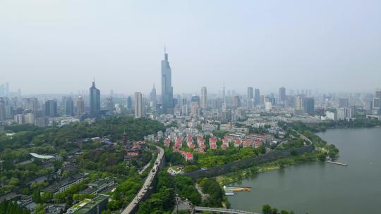 4k 航拍江苏南京城市建筑天际线视频素材模板下载