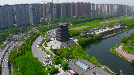 西安汉城湖视频素材模板下载