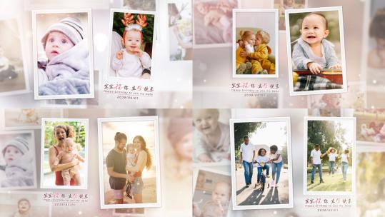 宝宝祝你生日快乐 双竖图版高清AE视频素材下载