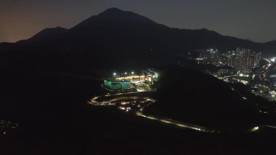 盐田高级中学夜景航拍