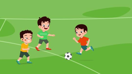 mg小孩玩耍踢足球运动会AE视频素材教程下载