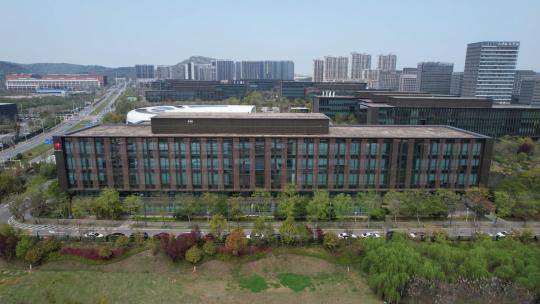 华为科技公司研发中心大楼产业园视频素材模板下载