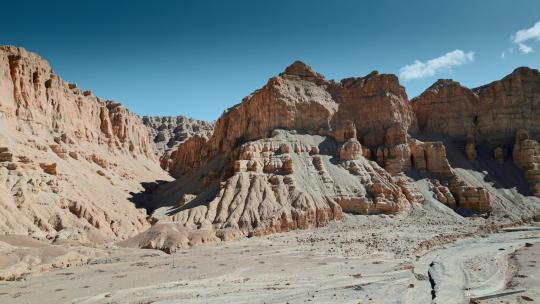 西藏旅游风光古格王朝遗迹札达土林峡谷土山