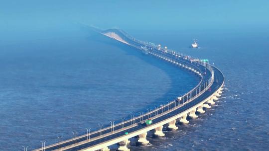 上海东海大桥航拍12视频素材模板下载