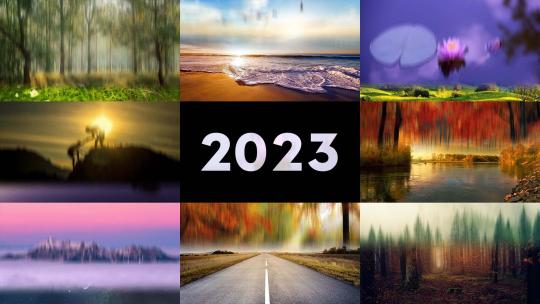 2023-图片快速切换汇聚年份数字增长