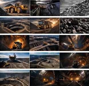 煤矿开采大型机械高清在线视频素材下载