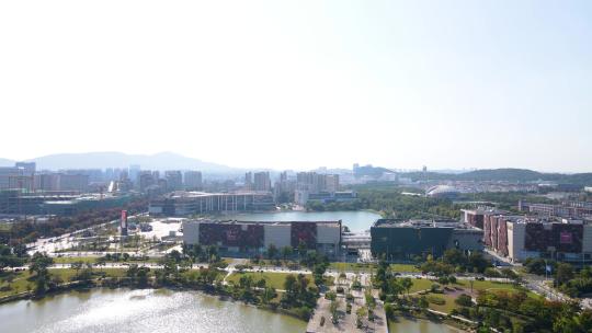6092 仙林湖 南京 仙林中心 仙林大学城视频素材模板下载