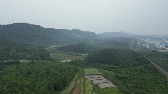 南方丘陵山川农业种植农田航拍