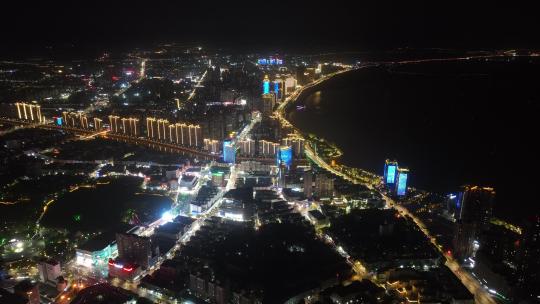 芜湖城市夜景航拍