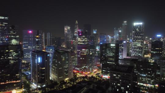 4K深圳南山区科技园软件园夜景航拍
