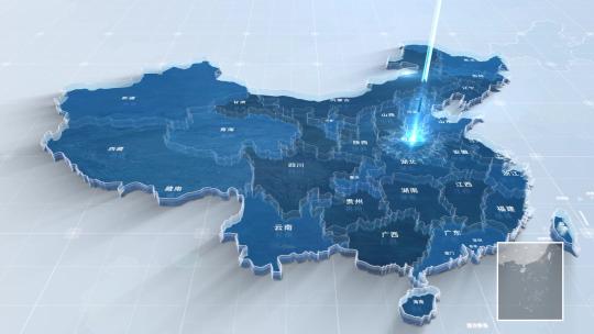 河南辐射全国AE地图模板