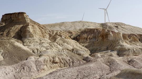 颜色多样的丘陵地貌新疆五彩滩视频素材模板下载