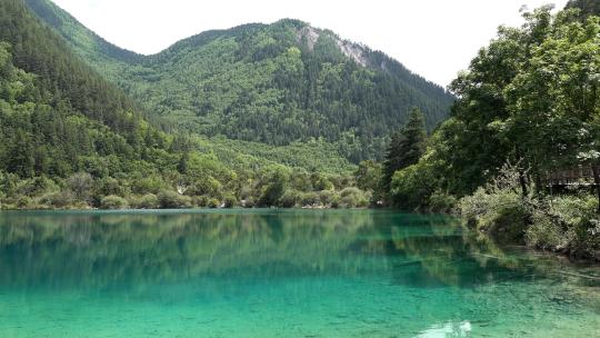 九寨沟旅游旅行流水自然美景