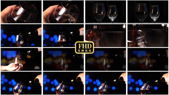 七款高质量倒红酒慢动作素材视频素材模板下载