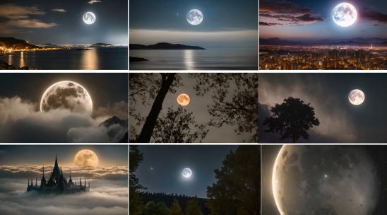 中秋月亮高清在线视频素材下载