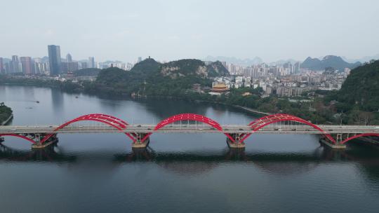 广西柳州城市风光航拍视频素材模板下载